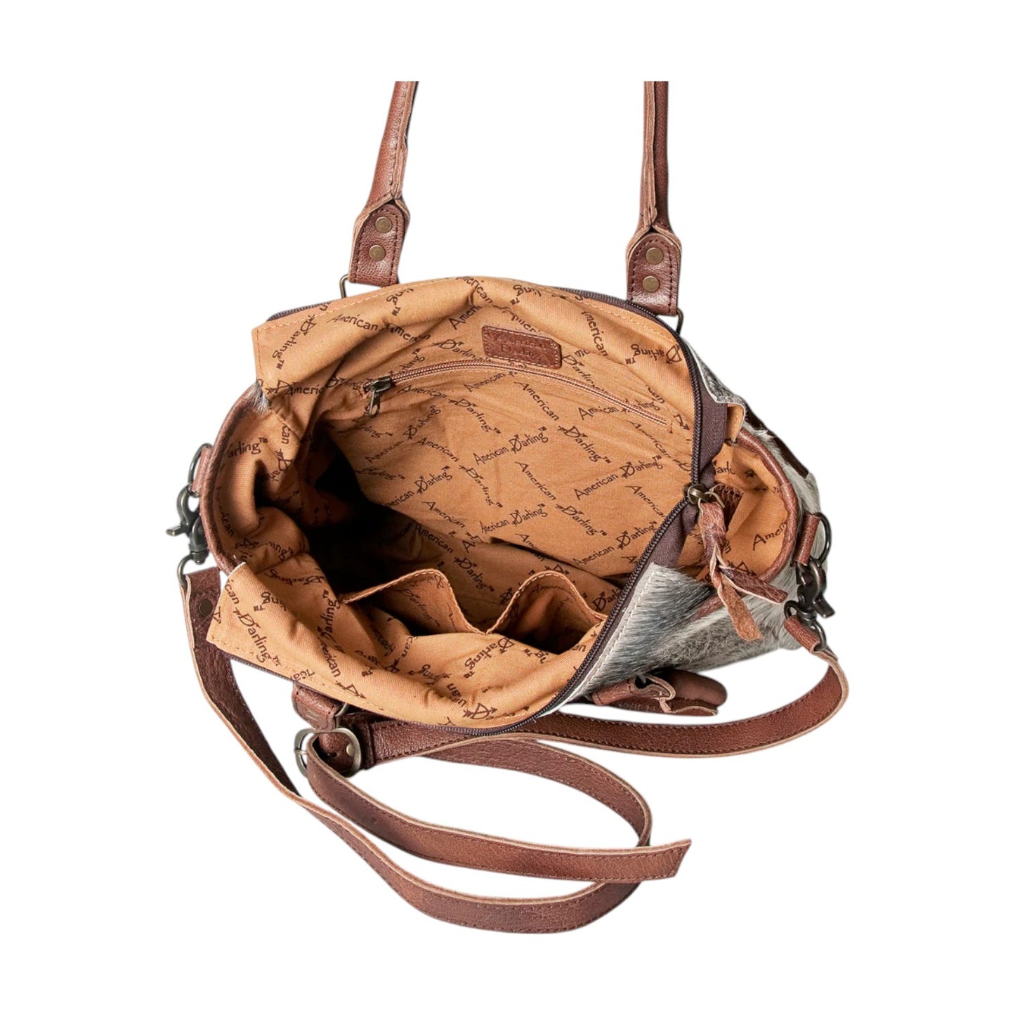 ADBG201BRAH – Cowhide Conceal & Carry Tote Bag | Genuine Leather Western Handbag by American Darling