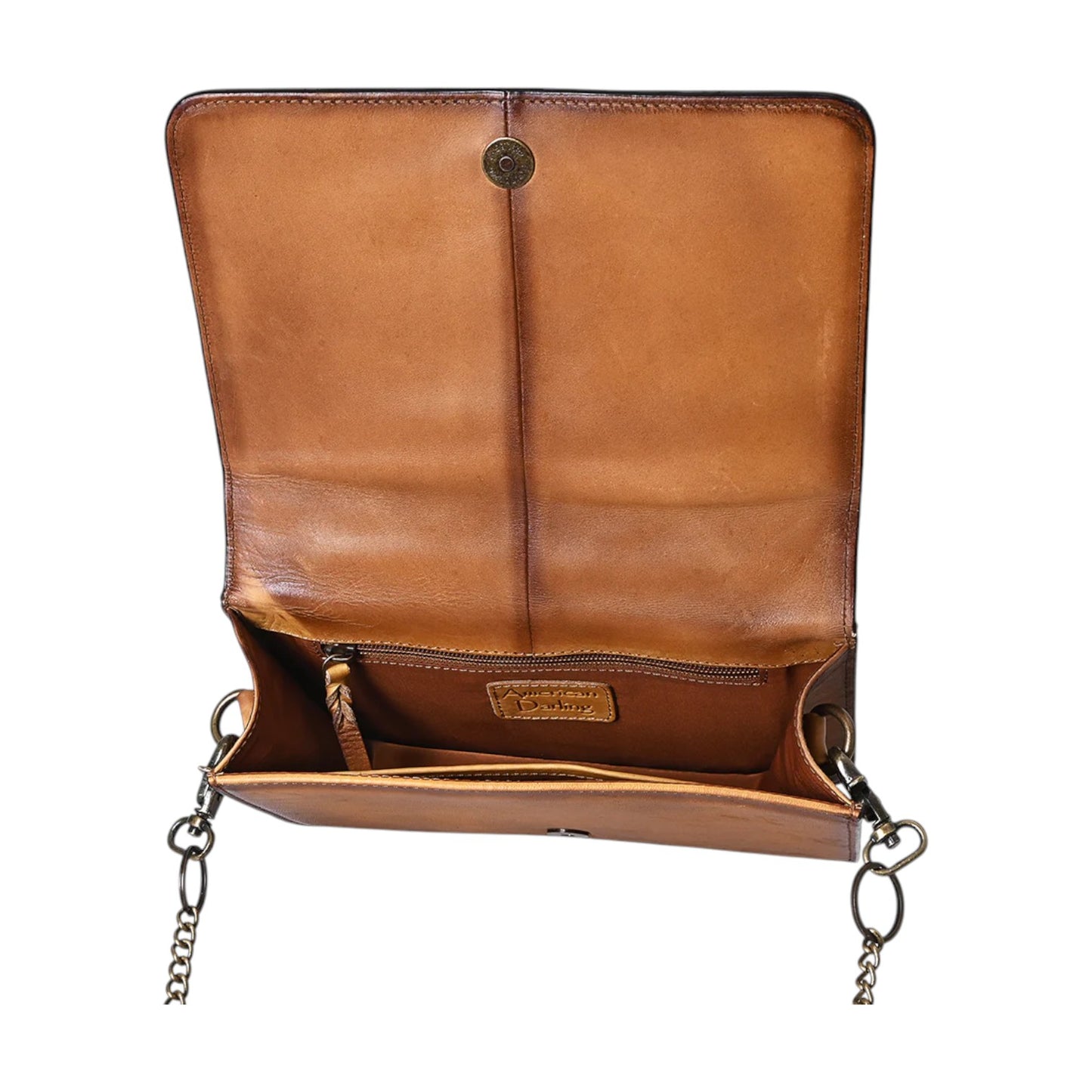 ADBGM588 – Quilted Leather Western Clutch Bag with Magnetic Closure