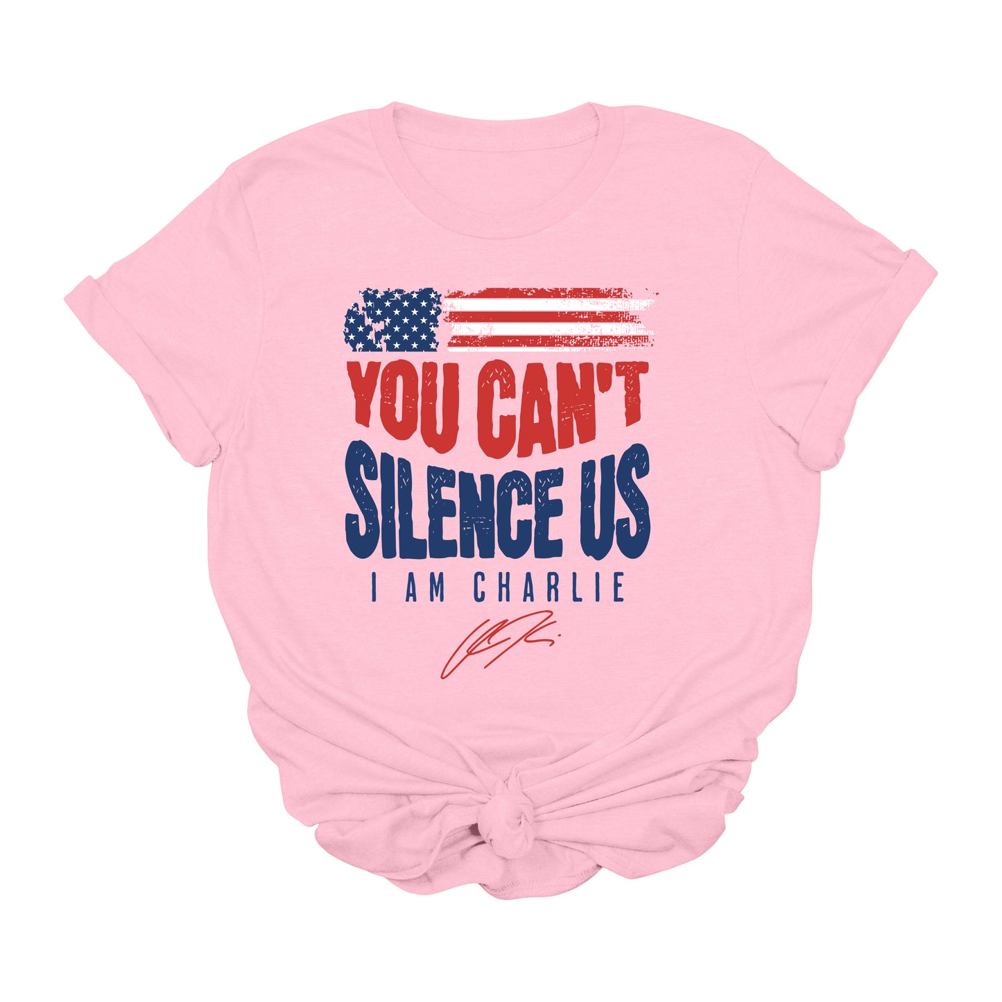 You Can’t Silence Us I Am Charlie Patriotic Graphic T-Shirt – Free Speech USA Tee