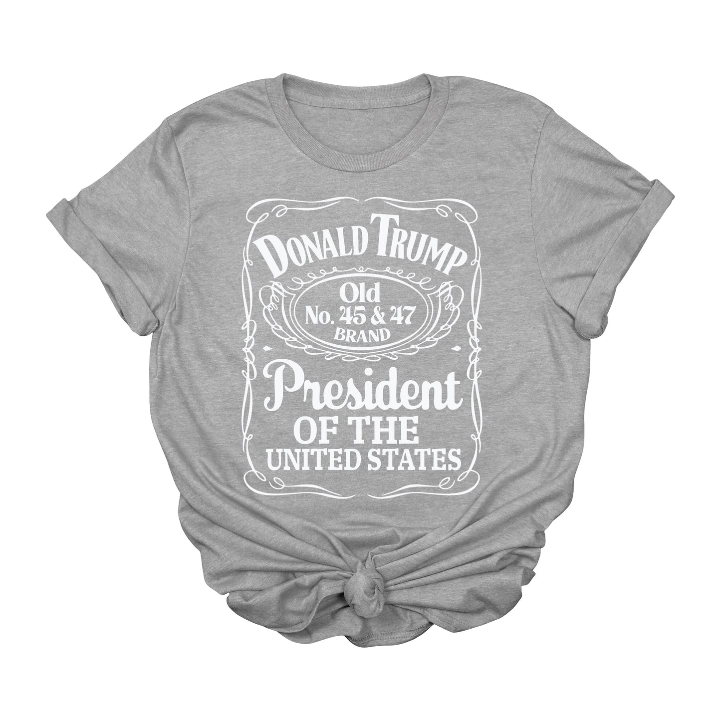 Donald Trump 45 & 47 President T-Shirt | Old No. 45 & 47 Label Graphic Tee | Patriotic Political Shirt | USA Election 2024 Shirt | Unisex Conservative Tee