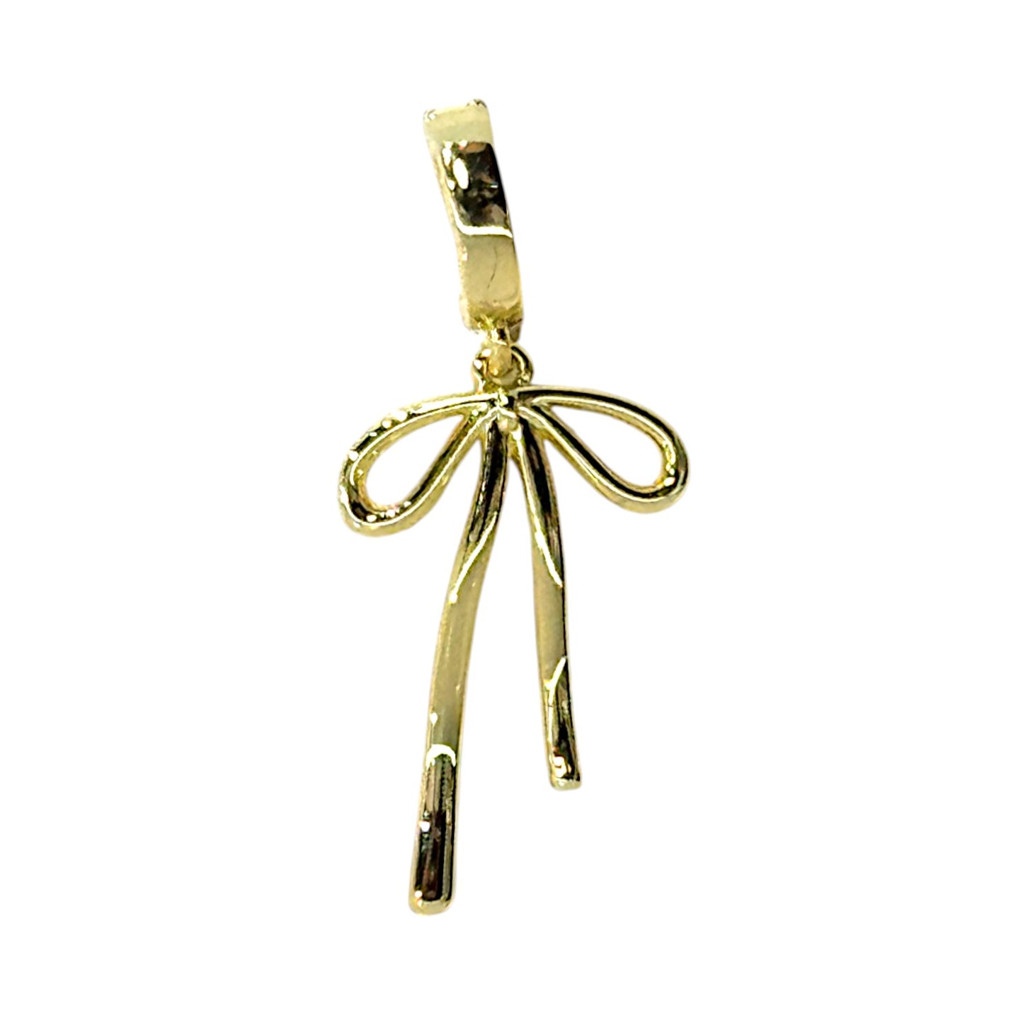 Gold Bow Charm – 18K Triple Plated with Clasp for Necklaces, Bracelets & More
