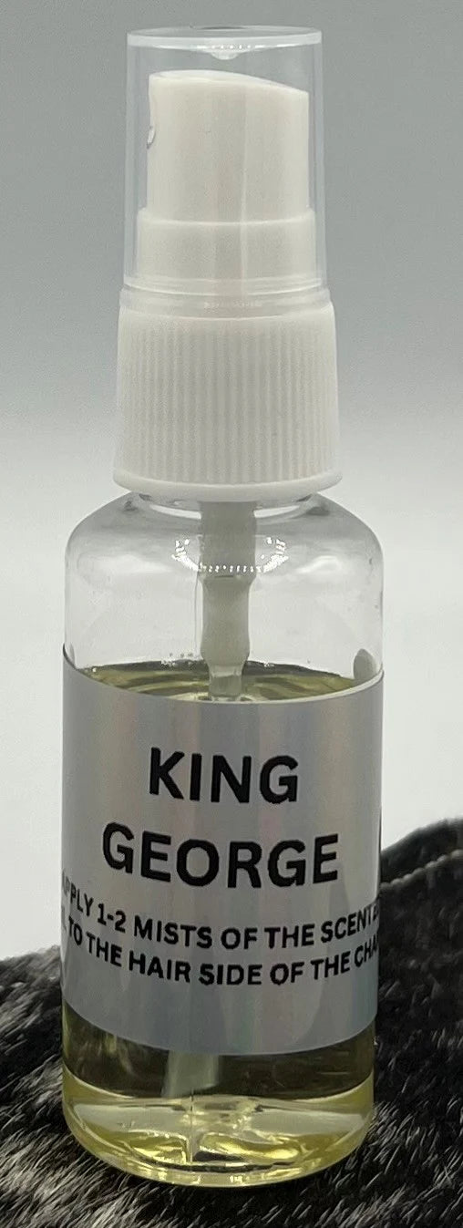 King George Fragrance Oil | Leather, Night Ice & Vanilla Blend | Car & Cowhide Charm Freshener Spray