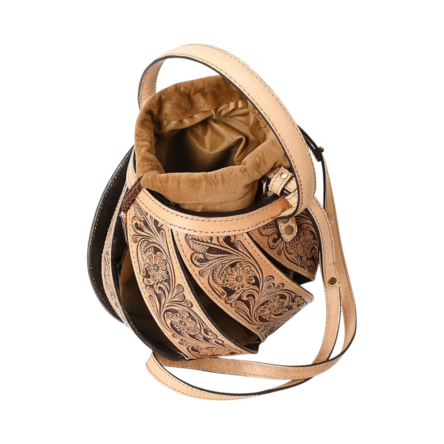 ADBGA589 – Hand-Tooled Western Leather Tote Bag
