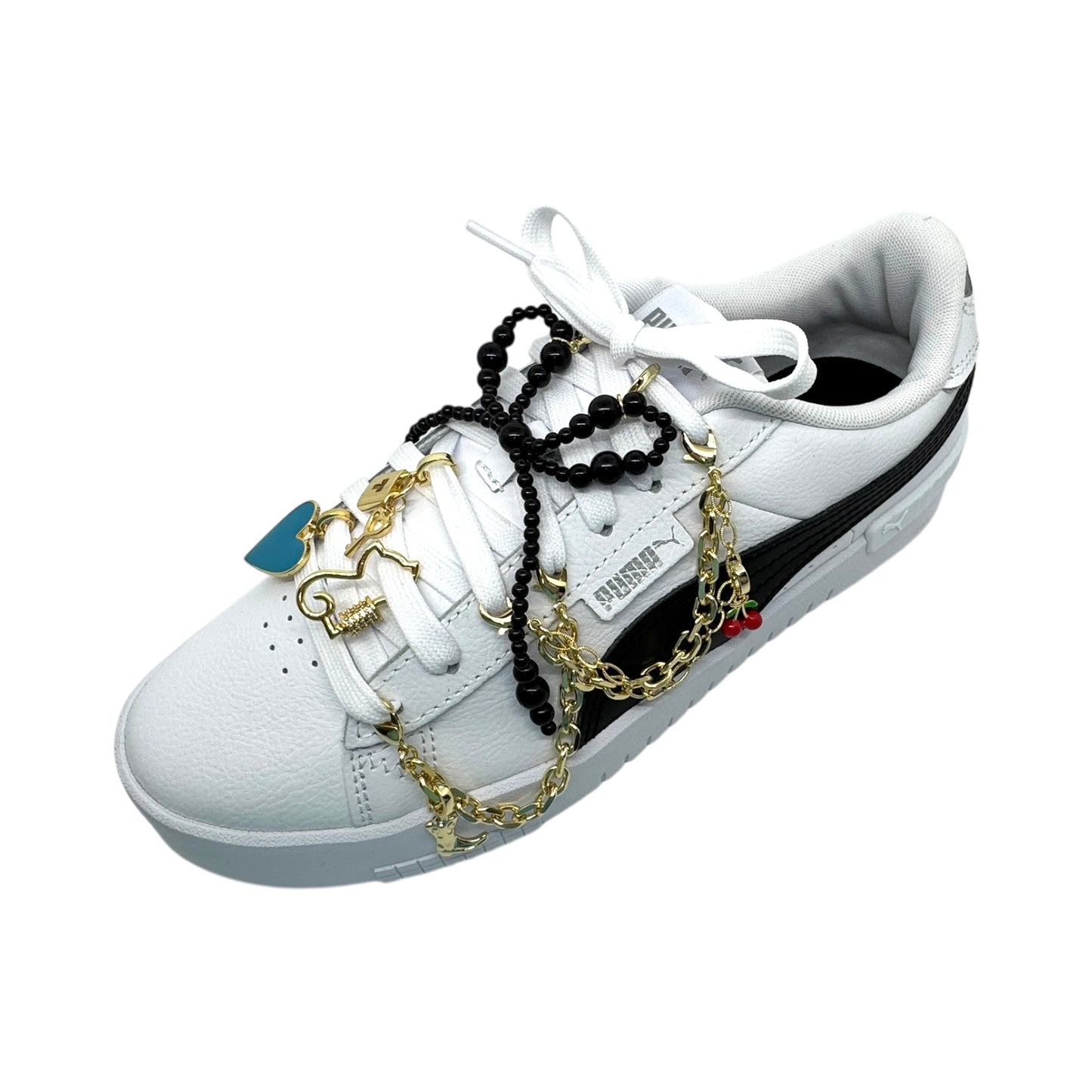 18K Gold Triple-Plated Hat Chain or Shoe Charm Chain – Removable Clip-On Bling Accessory