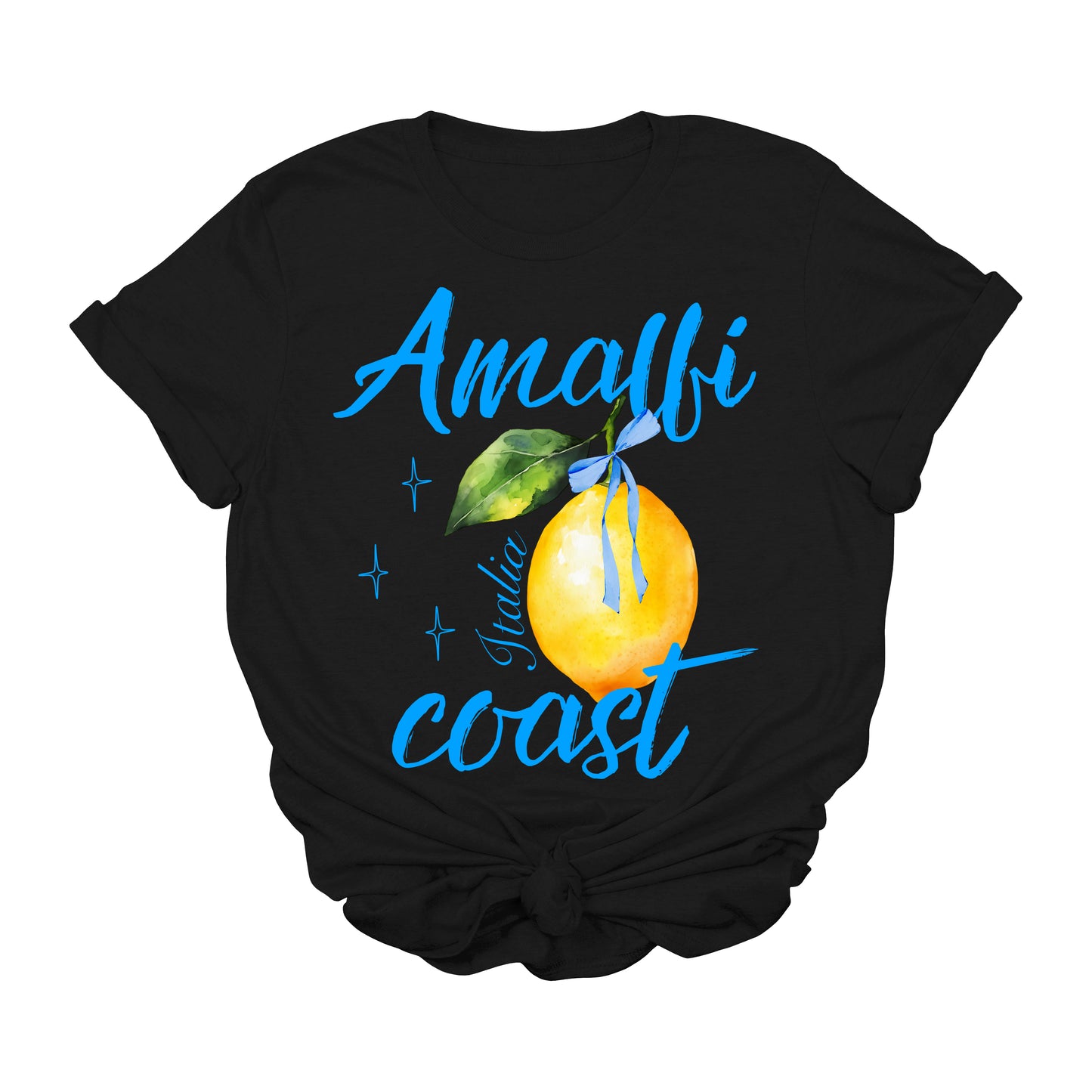 Amalfi Coast T-Shirt - Italy Travel Shirt - Lemon Graphic Tee - Cute Italian Aesthetic Shirt - Coastal Vacation Tee - Summer Beach Shirt - Unisex & Women’s Travel Outfit