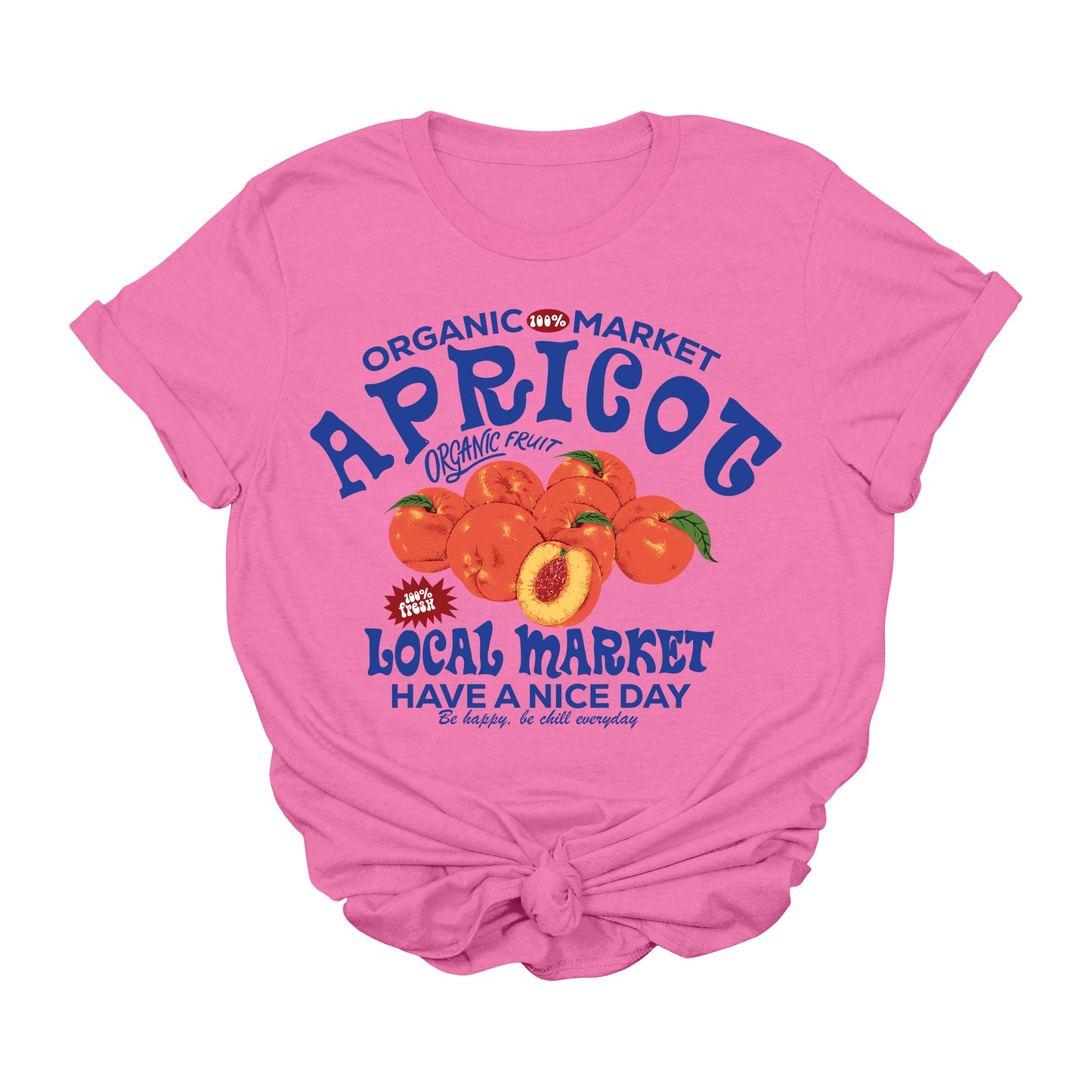 Retro Apricot Graphic T-Shirt | Organic Fruit Market Tee | Cute Vintage Style Unisex Shirt | Soft Local Market Shirt for Women | Aesthetic Farmer’s Market T-Shirt | Summer Fruit Tee