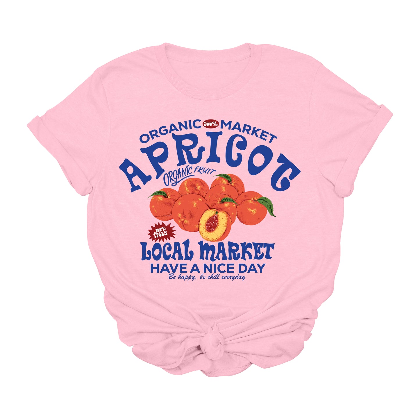 Retro Apricot Graphic T-Shirt | Organic Fruit Market Tee | Cute Vintage Style Unisex Shirt | Soft Local Market Shirt for Women | Aesthetic Farmer’s Market T-Shirt | Summer Fruit Tee