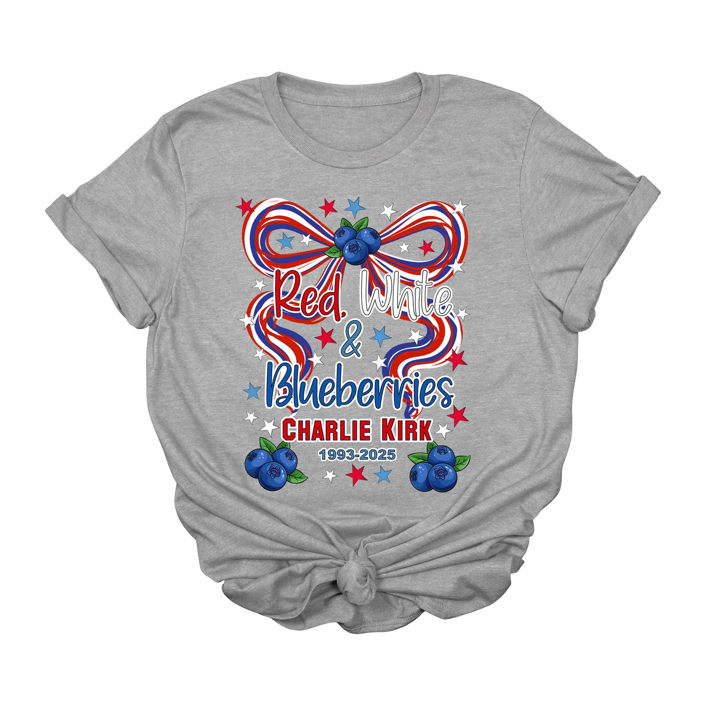 Charlie Kirk Red White & Blueberries Patriotic T-Shirt β USA Pride Graphic Tee