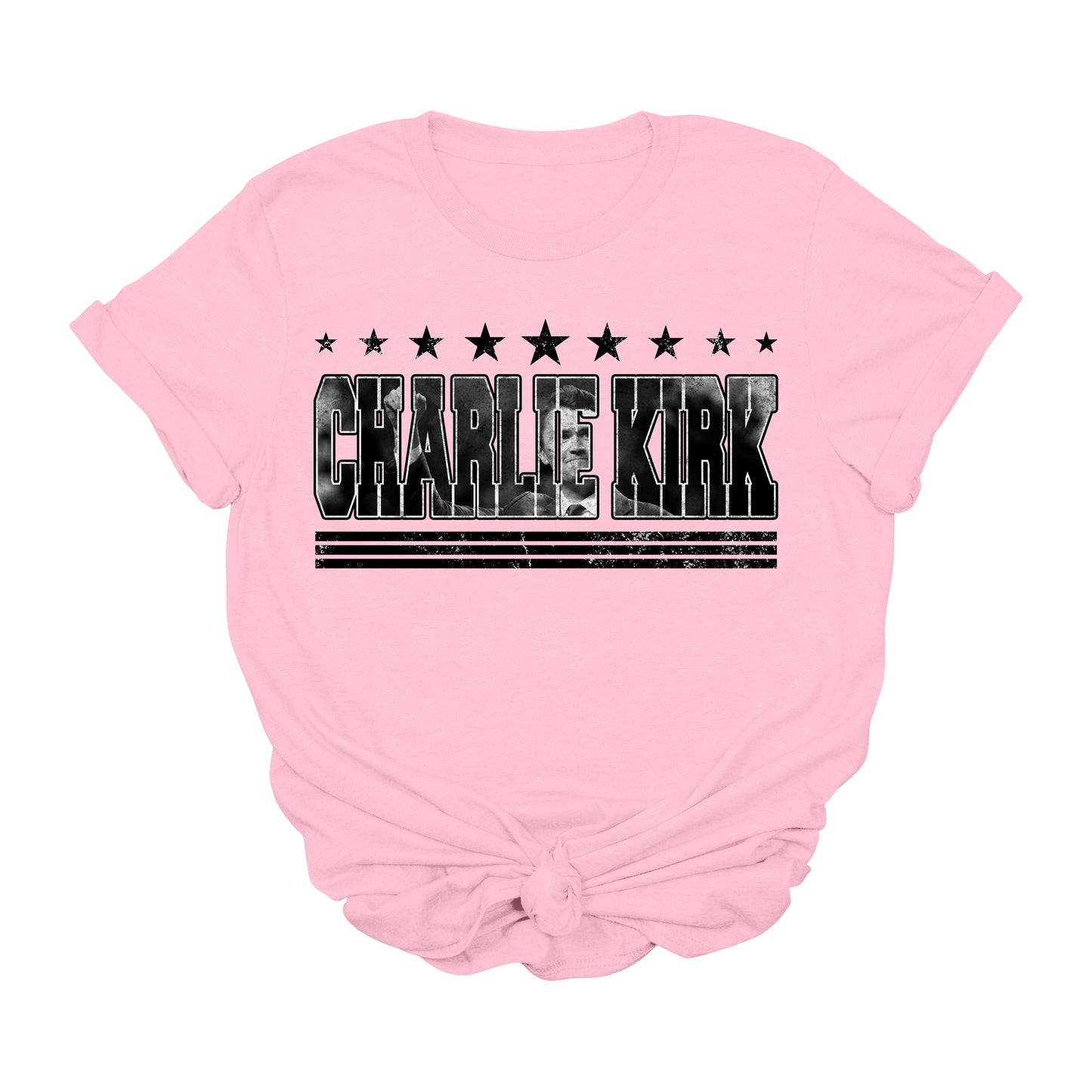 Charlie Kirk Stars & Stripes Red T-Shirt β Patriotic Freedom Graphic Tee