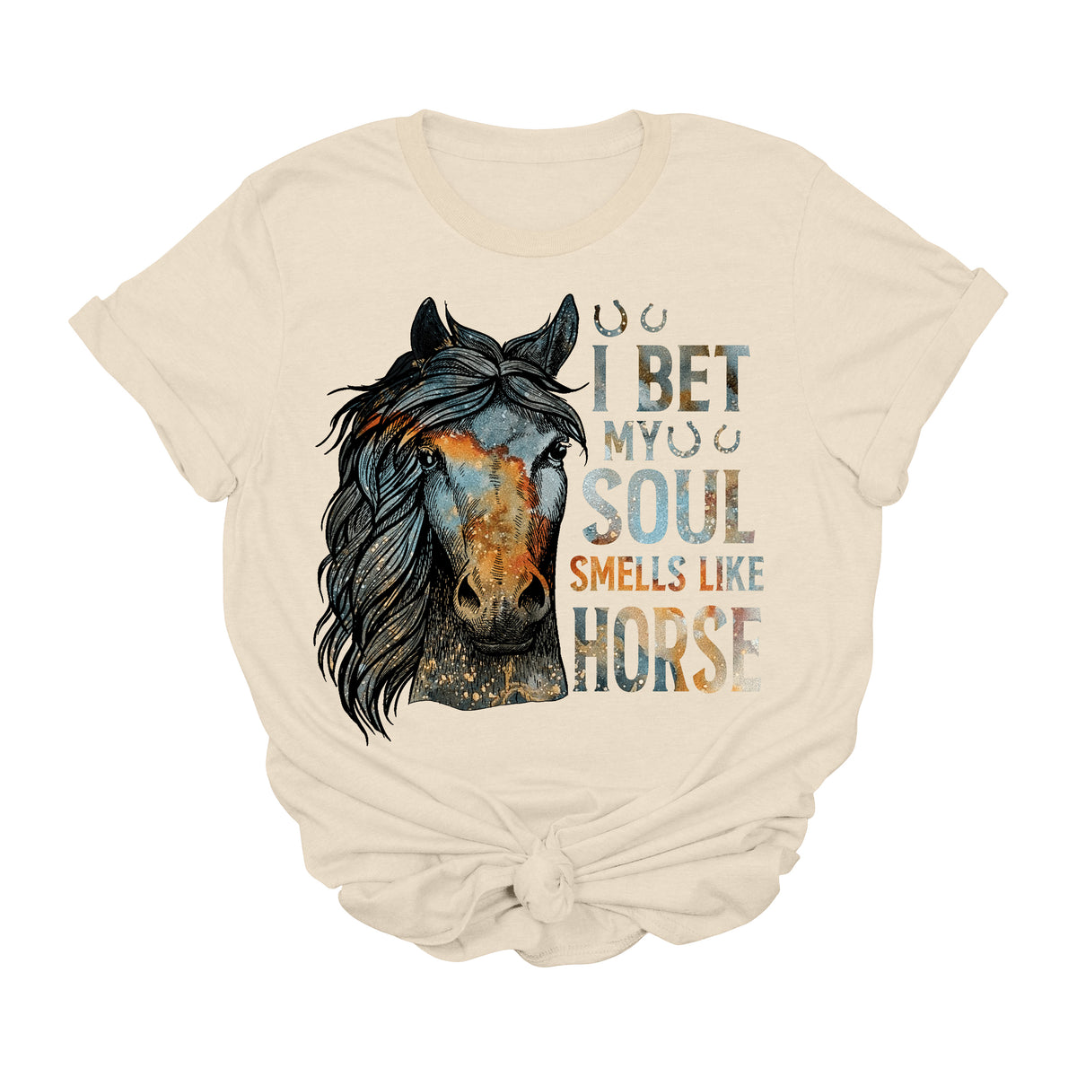 I Bet My Soul Smells Like Horse Graphic Tee | Western Horse Lover Cowgirl Shirt