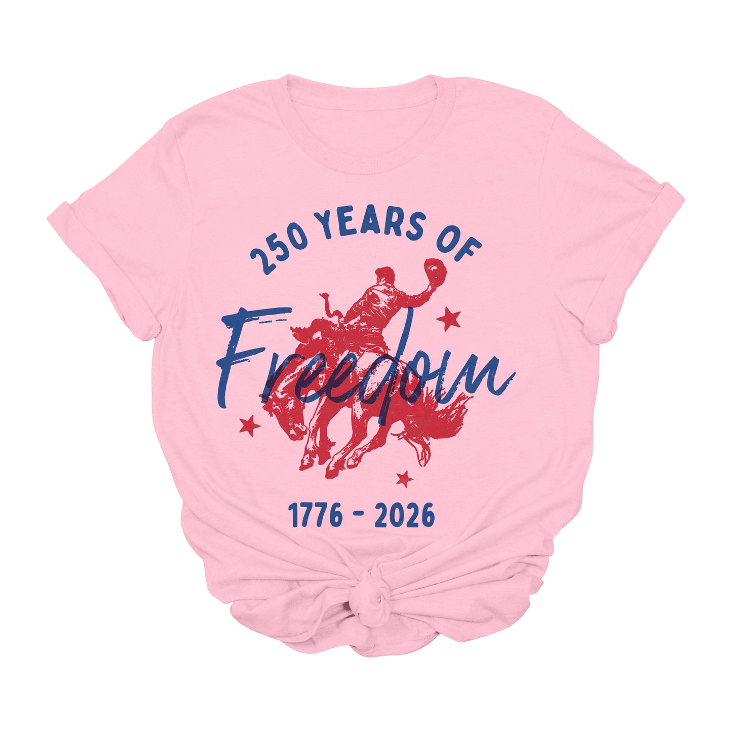 250 Years of Freedom Patriotic Rodeo Tee | 1776-2026 Americana Graphic T-Shirt