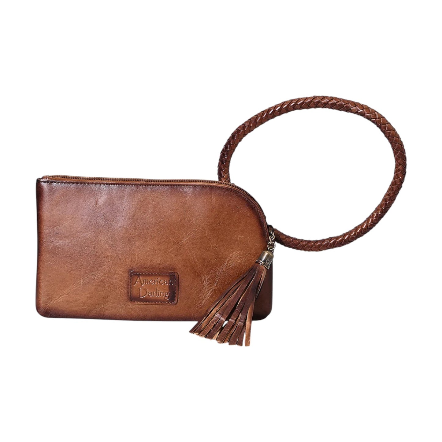 ADBGM615 – Quilted Leather Western Clutch Bag with Elbow Strap Ring