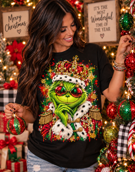 Royal Green Man Christmas Graphic Tee – Ornament Sunglasses