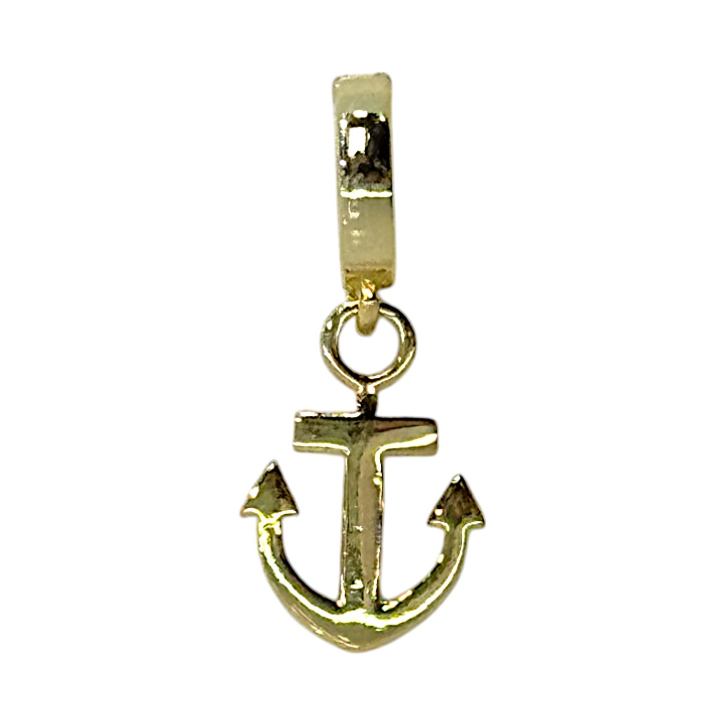 Gold Anchor Charm – Nautical Pendant with Clasp for Necklaces & Bracelets