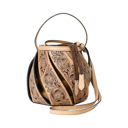 ADBGA589 – Hand-Tooled Western Leather Tote Bag