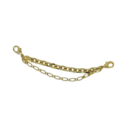 Double Layer 18K Gold-Plated Shoe Charm Chain or Hat Chain – Clip-On Bling Accessory