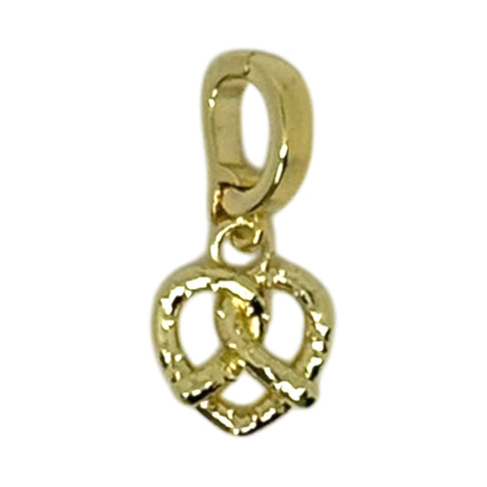 Pretzel Charm – Triple Plated 18K Gold Clasp Charm for Jewelry