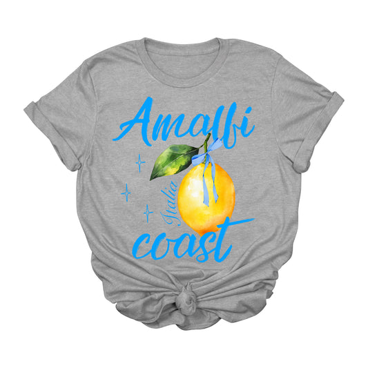 Amalfi Coast T-Shirt - Italy Travel Shirt - Lemon Graphic Tee - Cute Italian Aesthetic Shirt - Coastal Vacation Tee - Summer Beach Shirt - Unisex & Women’s Travel Outfit