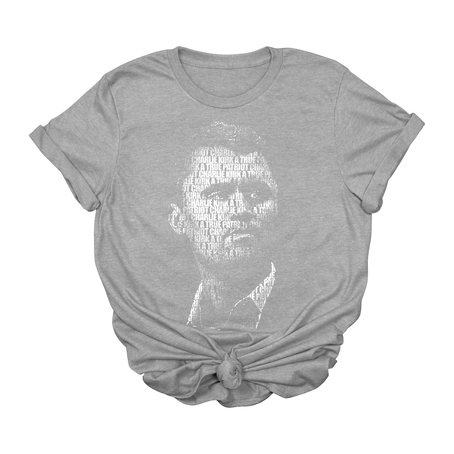 Charlie Kirk A True Patriot Portrait T-Shirt – Black Graphic Memorial Tee