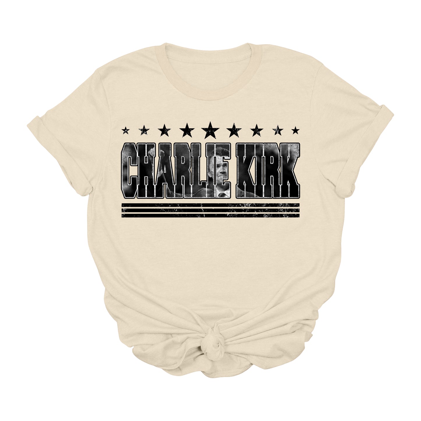 Charlie Kirk Stars & Stripes Red T-Shirt – Patriotic Freedom Graphic Tee