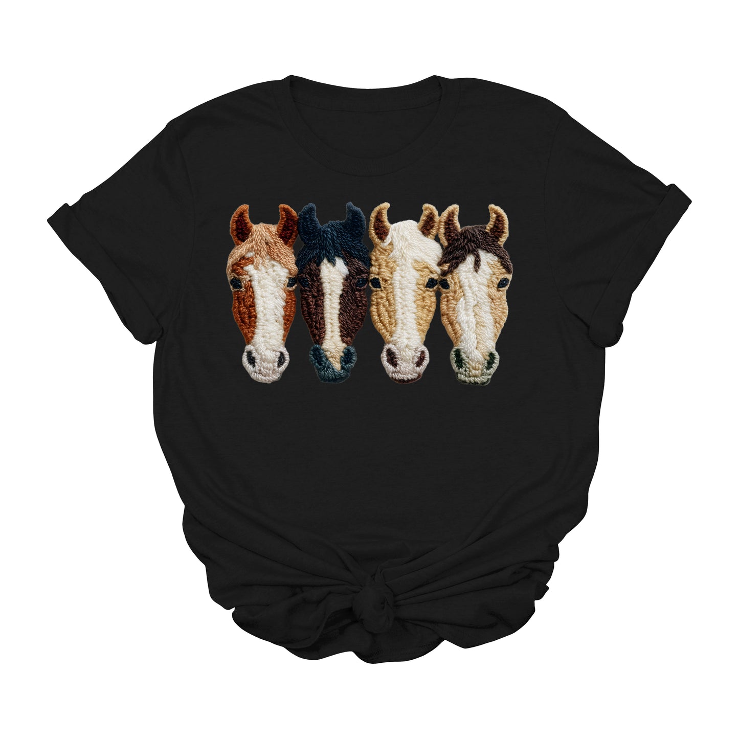 Crochet Horse Graphic Tee | Western Horse Lover Cowgirl Boutique Shirt
