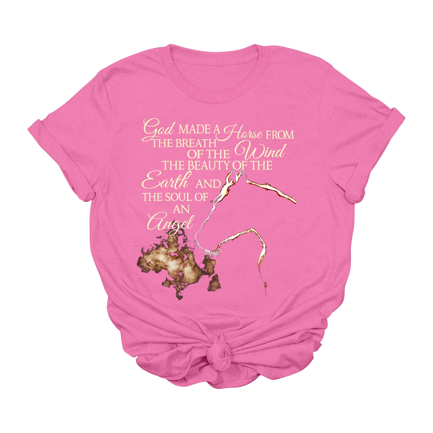 God Made a Horse From the Breath of Wind Christian Horse Graphic Tee | Western Faith Shirt