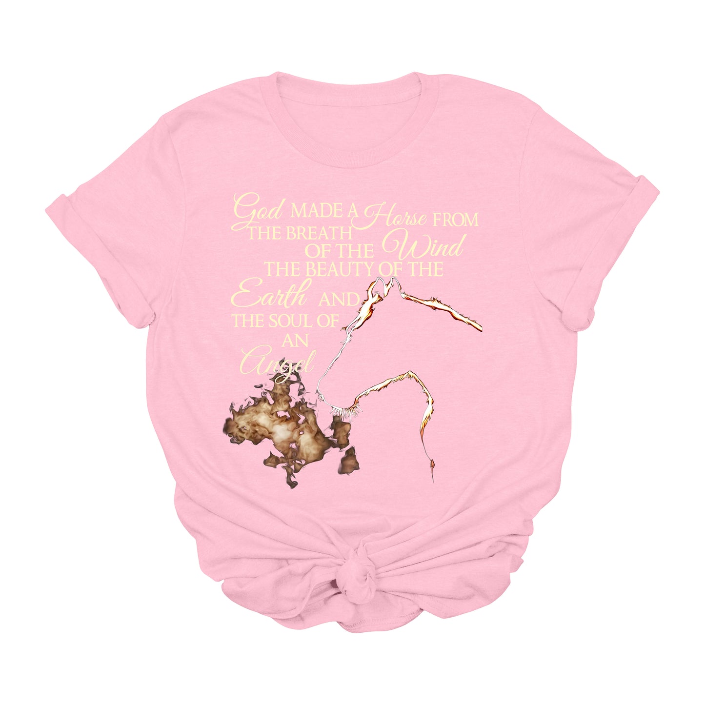 God Made a Horse From the Breath of Wind Christian Horse Graphic Tee | Western Faith Shirt