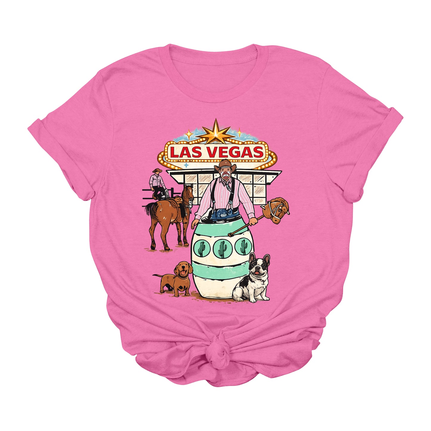 Las Vegas Rodeo Clown Graphic Tee | Western Cowboy Vegas Rodeo Shirt