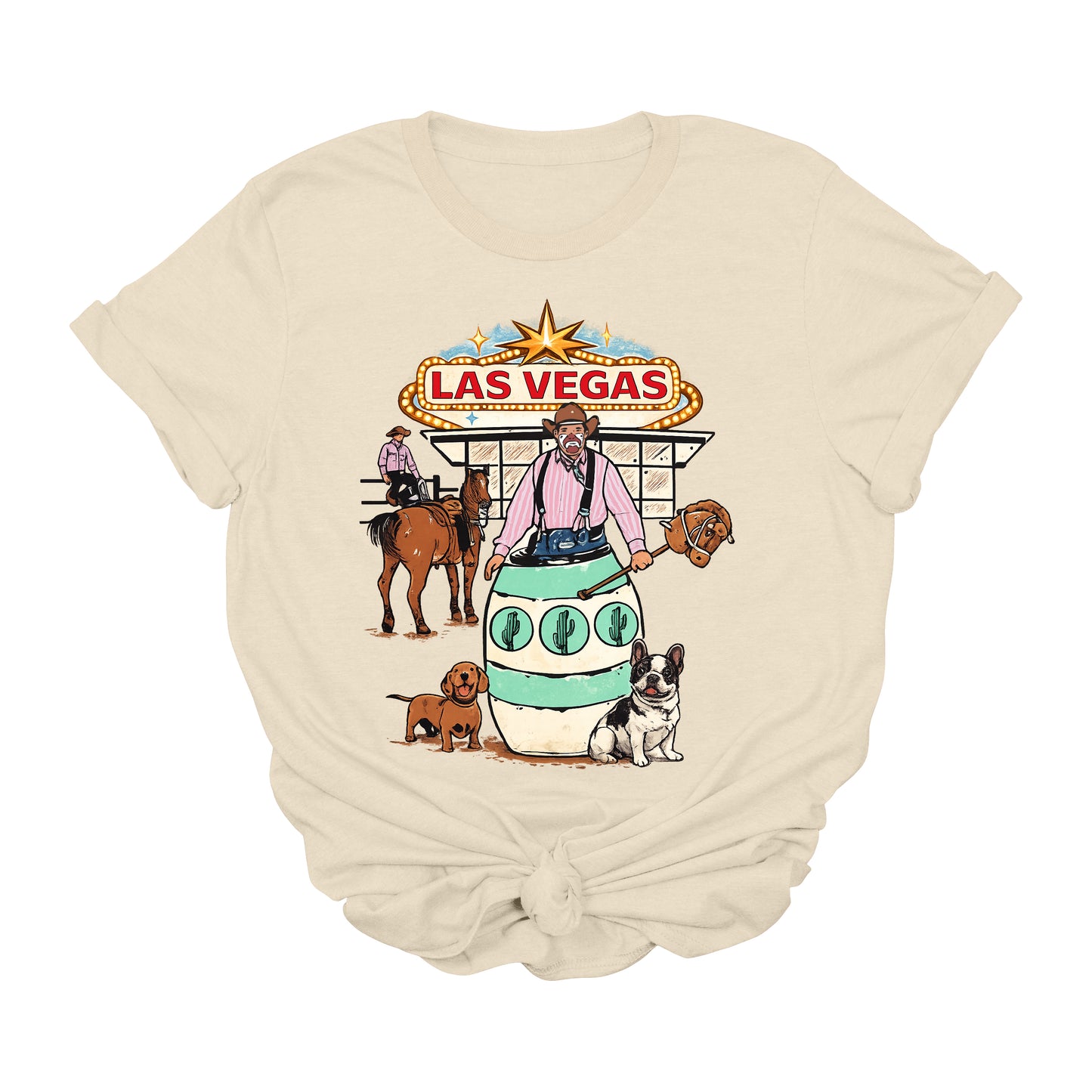 Las Vegas Rodeo Clown Graphic Tee | Western Cowboy Vegas Rodeo Shirt
