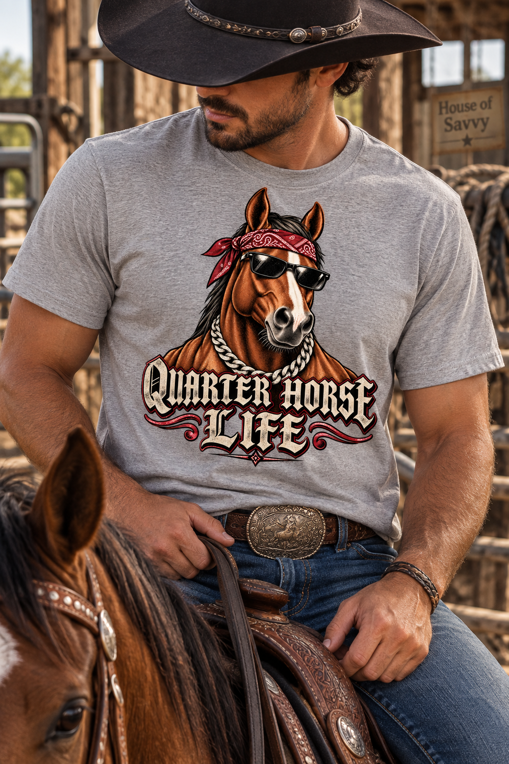 Men’s Quarter Horse Life Western Graphic Tee