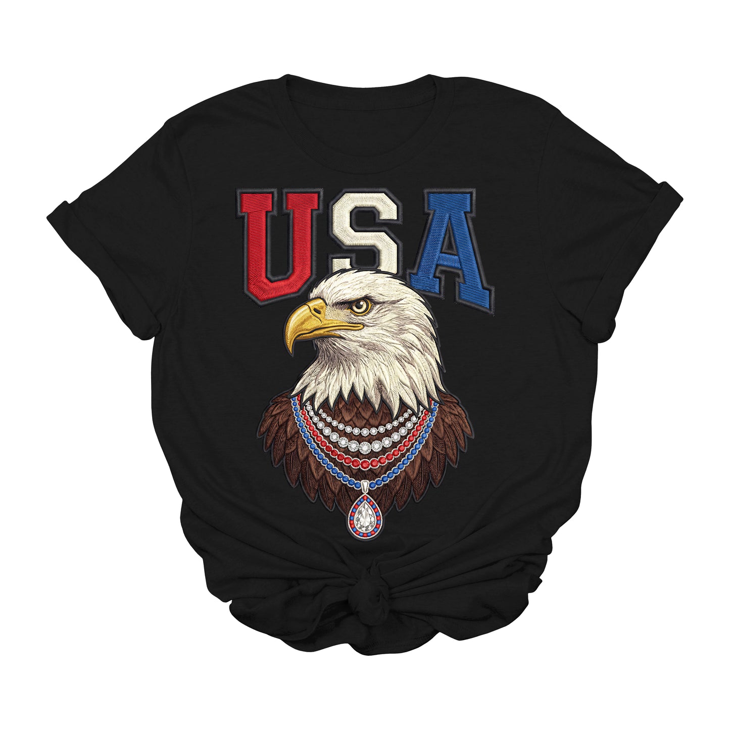 USA Eagle Patriotic Graphic Tee | Red White Blue Americana T-Shirt