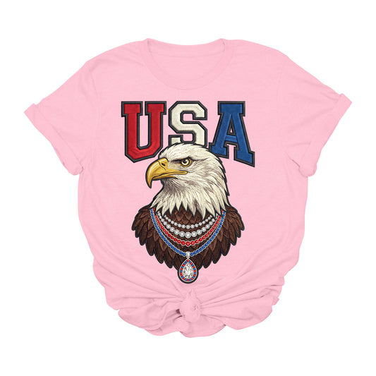 USA Eagle Patriotic Graphic Tee | Red White Blue Americana T-Shirt
