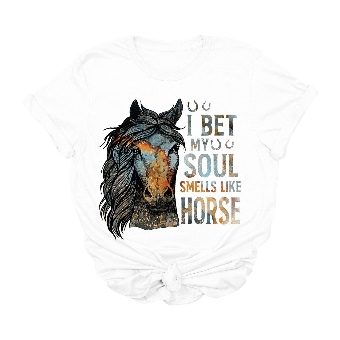 I Bet My Soul Smells Like Horse Graphic Tee | Western Horse Lover Cowgirl Shirt