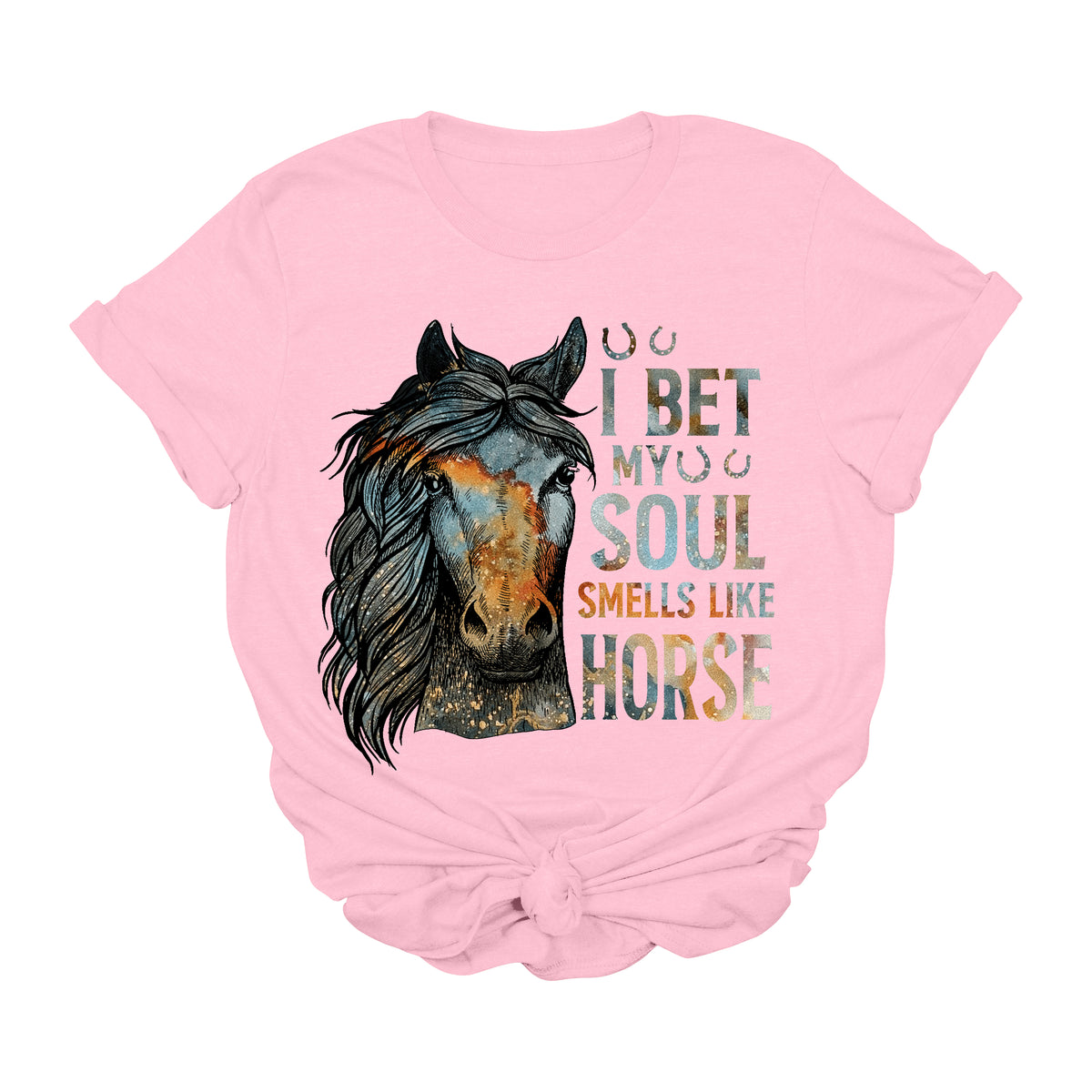 I Bet My Soul Smells Like Horse Graphic Tee | Western Horse Lover Cowgirl Shirt